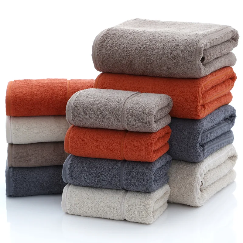2021 New Best-selling Long-staple Cotton Cotton Bath Towel 140 * 70cm Gift Set Fast Absorbent Beach Towel Cover Towel