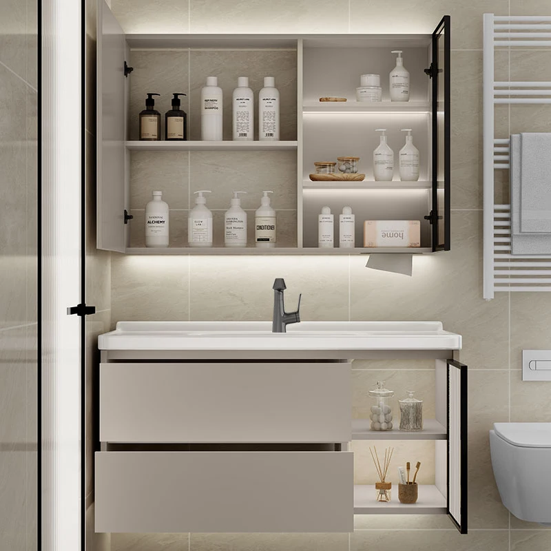 Зеркало-витрина для ванной комнаты умный подвесной шкаф хранения ювелирных