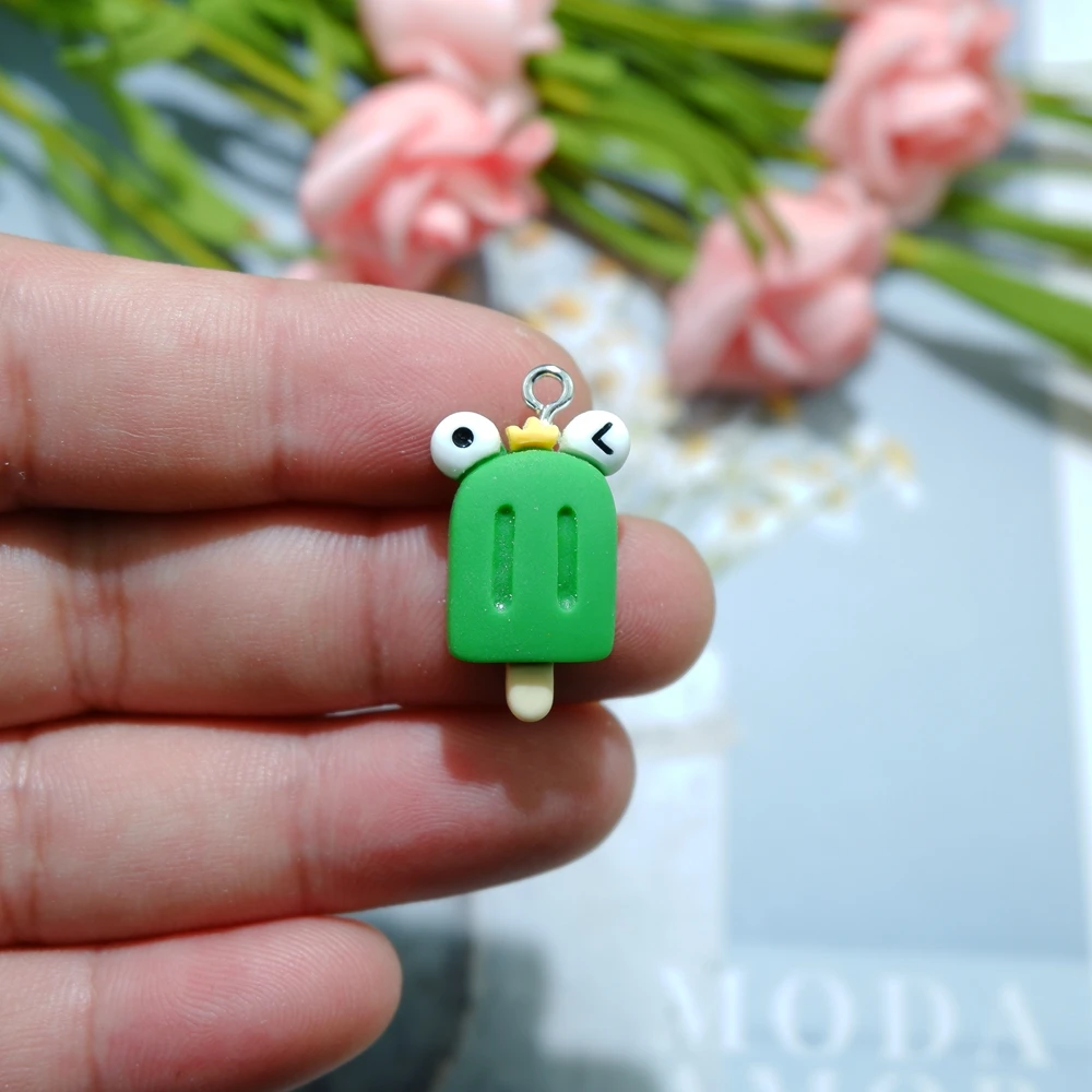 Подвески в виде мороженого и попкорна для изготовления украшений сделай сам