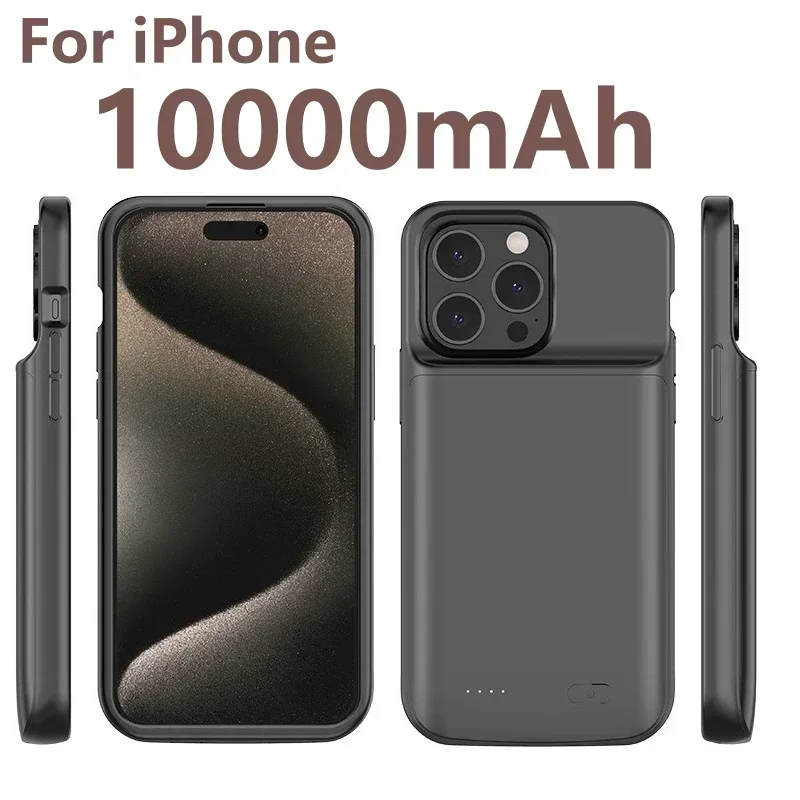 Новинка чехол для зарядки аккумулятора 10000 мАч iphone 14 Plus 15 Pro 12 Max 11 X XS XR 6 6S 7 8 Pow
