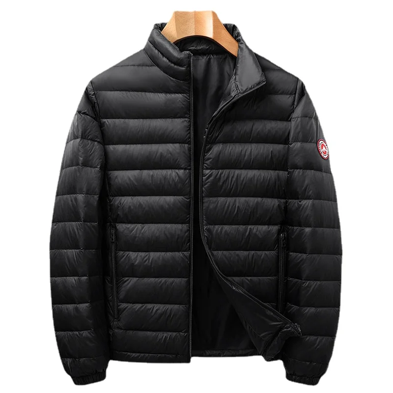 4XL 5XL 6XL 7XL lightweight down jacket 2022 winter brand clothing fashion armband men's casual big size loose warm down jacket
