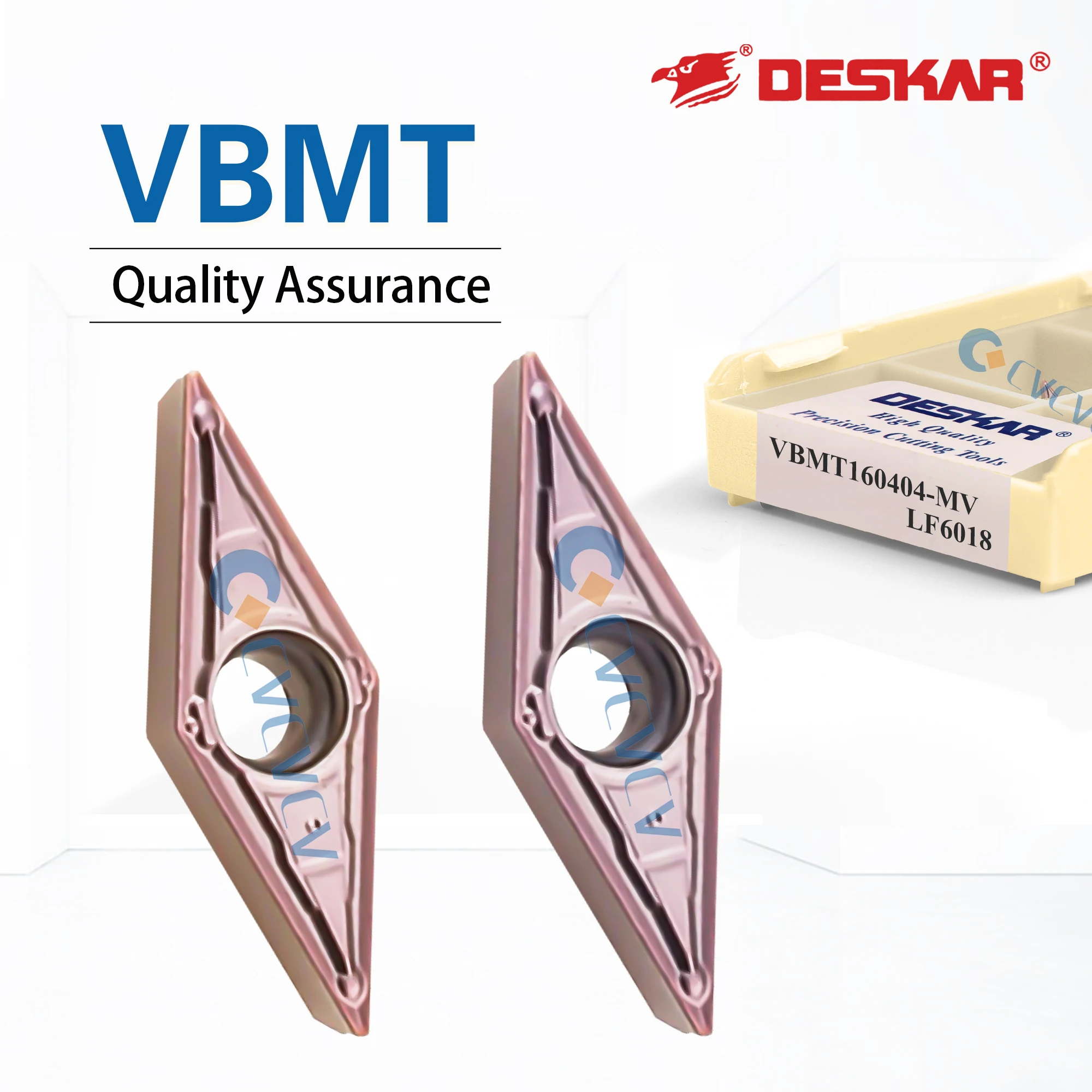Фото Серия VBMT DESKAR: Ромбовидные пластины для внутренней обработки отверстий VBMT110304, VBMT160404-MV, VBMT160408-MV, LF6018, LF6118 для обработки нержавеющей стали №1