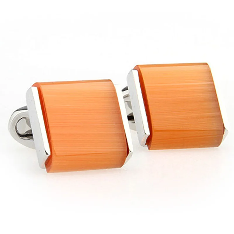 

Запонки мужские с французским опалом, деловая одежда для бизнеса, Классические манжеты, запонки на пуговицах, квадратные запонки, свадебные аксессуары для мужчин, подарки