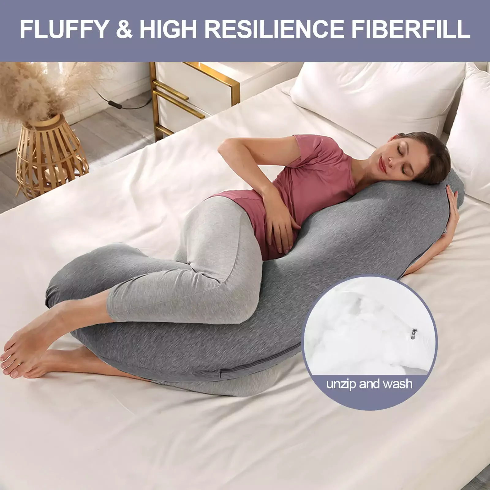 

Подушка для беременных, подушка J-образной формы для сна на боку, Мягкая Подушка для беременных для поддержки головы, шеи и живота