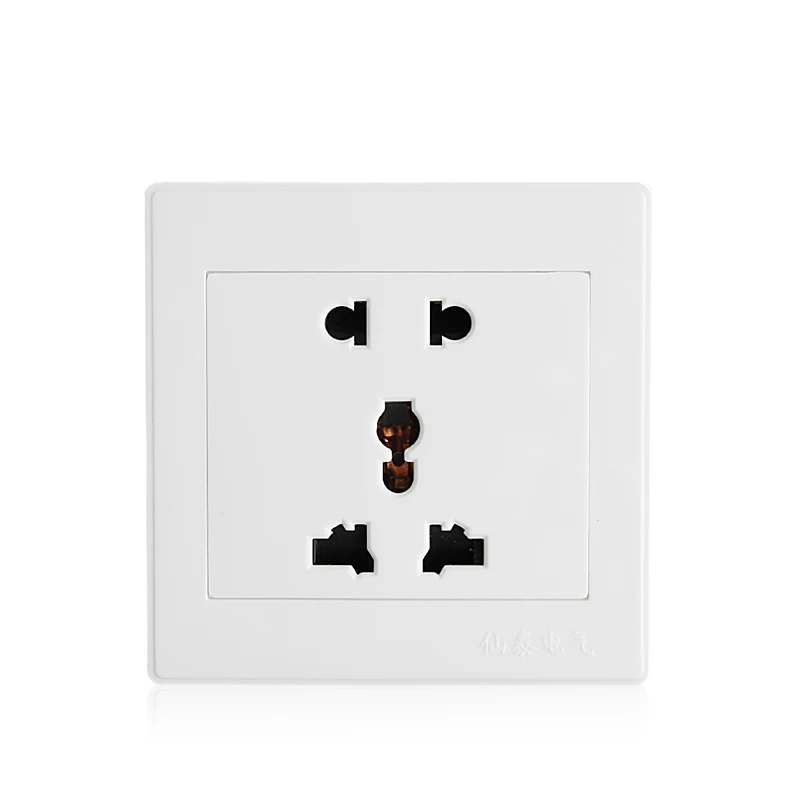 

Universial 5 Hole Electric AC Power Outlet Panel Plate Wall Charger Dock Socket