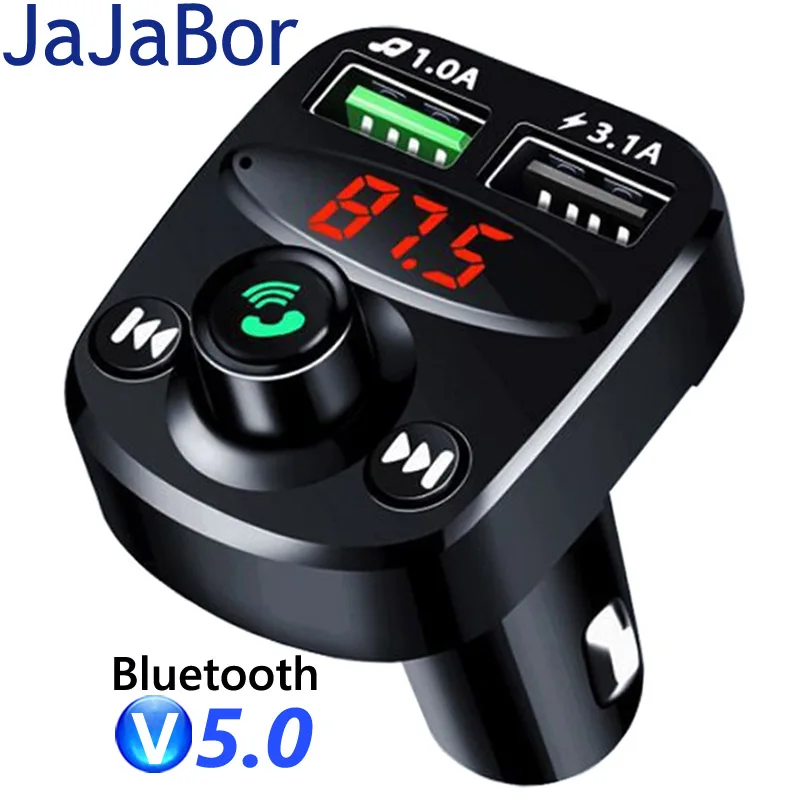 Fm-передатчик JaJaBor стерео автомобильный mp3-плеер 3 1 А автомобильное зарядное
