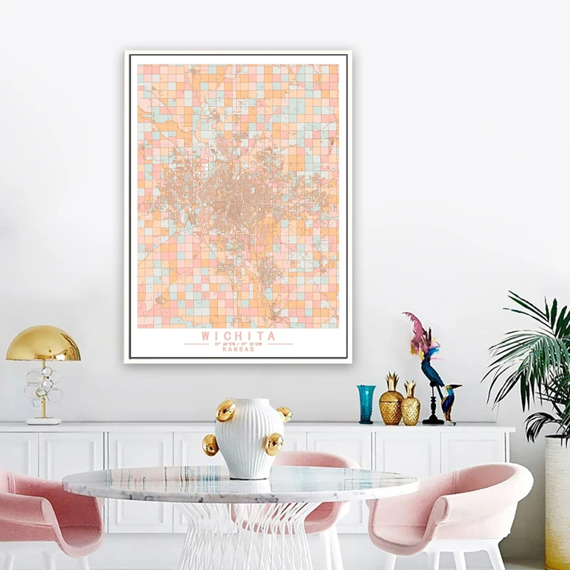 

Wichita Канзас Америка красивый цвет фотообои Художественная печать плакат картина домашний декор