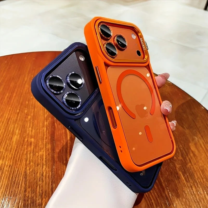 Роскошный прозрачный чехол-подставка для iPhone 17, 16, 15, 14, 13 Pro Max, 17 Pro с магнитным креплением MagSafe, прозрачная накладка Чехлы, чехол iphone 17 16 pro max (art.: 3920d7e04aa0a) - 3920d7e04aa0a