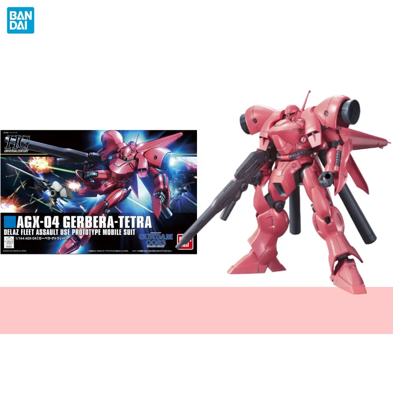 

Bandai Original Gundam Model Anime Figure HGUC 1/144 AGX-04 Gerbera Tetra Action Figure Assemble Collection Toys Gift for Kids