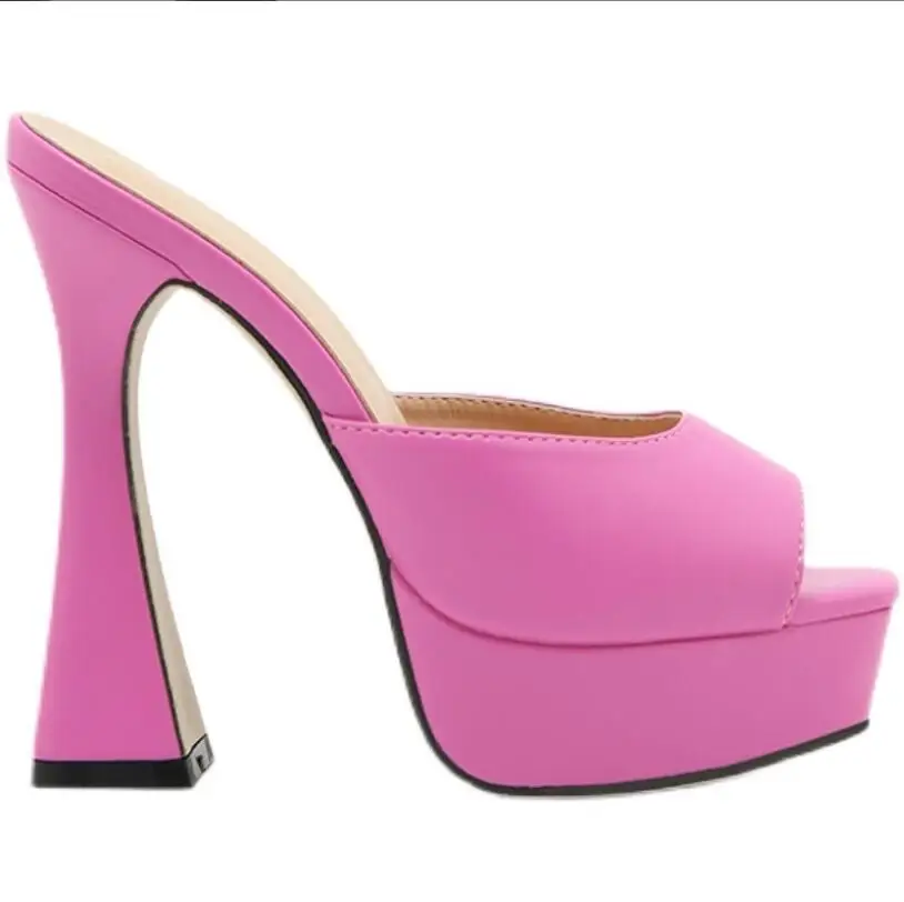 Sexy Heeled Sandals Women New Simple Back Thick heel High Heels Women Shoes Summer Fashion Black Women Sandals Large size