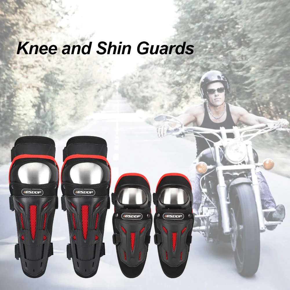 

Elbow Knee Guard Pads Movable Knee Shin Guard Pads 4Pcs Nonslip Motorbike Knee Protector Fit Motorcycle Skate Riding