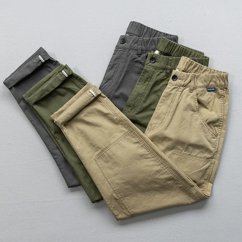 Американский винтажный комбинезон мужские свободные прямые повседневные штаны