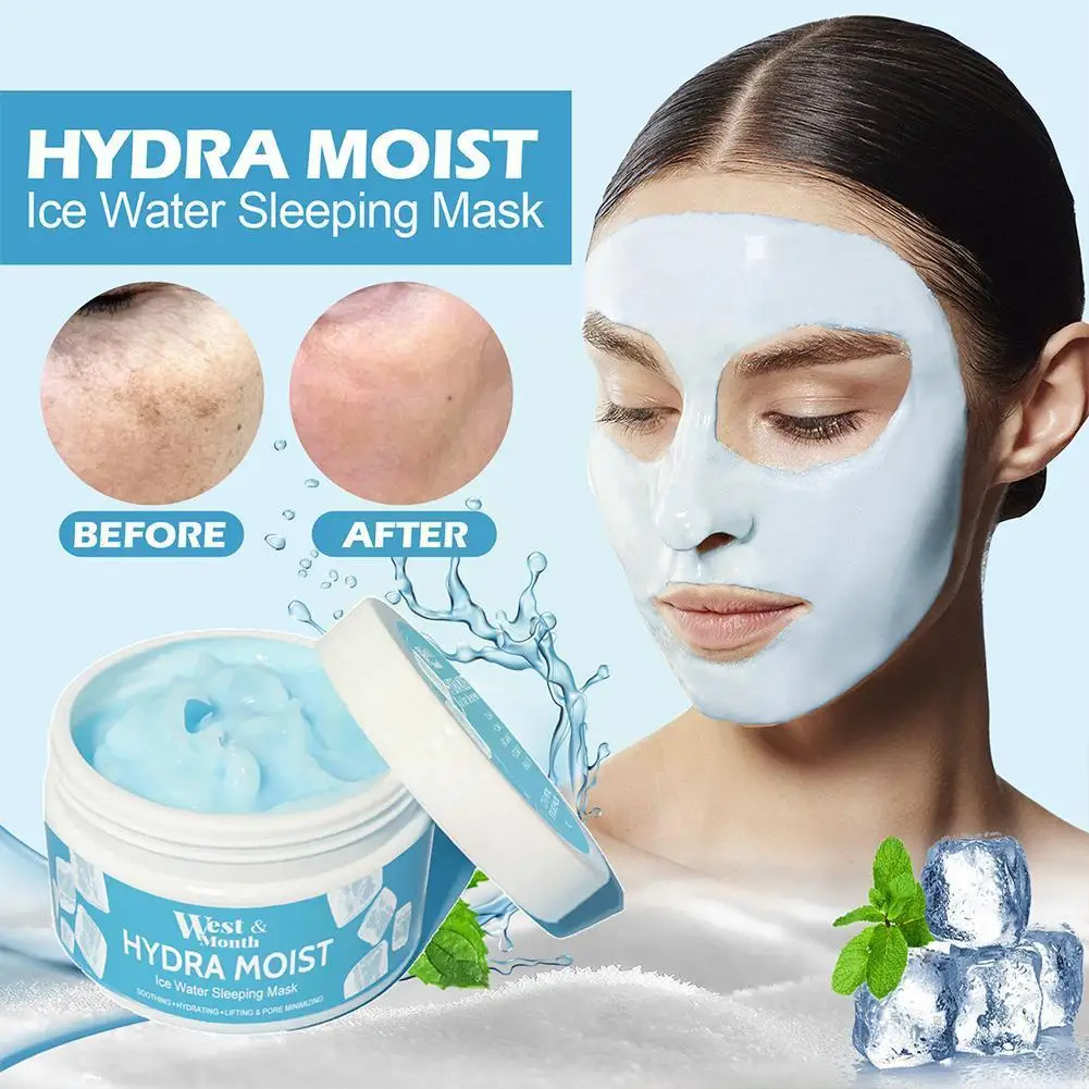 

Hydra Moist Ice Water Sleeping Mask Whitening Moisture Mask Sleeping Aid Mask Night Care Skin Products Repair Mask First Fa M1T0