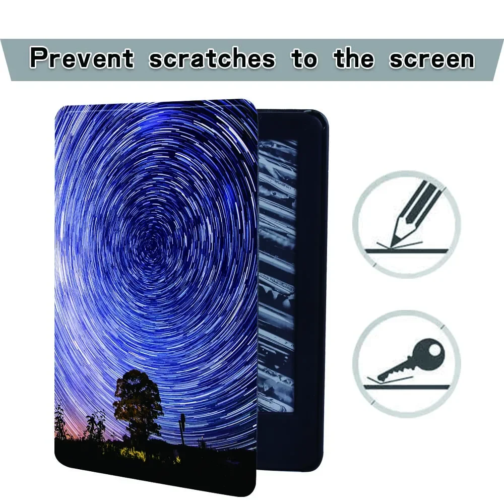 Чехол для Kindle 8/10/1th Paperwhite 1/2/3/4/5 Space из искусственной кожи подставка чтения