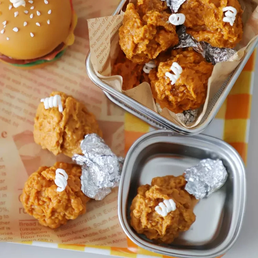 Силиконовая форма для ароматерапии в виде бургеров жареных куриц ручной работы