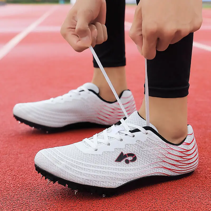Men Track and Field Shoes Track Spike Running Sprint Shoes Lightweight Soft Professional Training Shoes Athletic Shoes