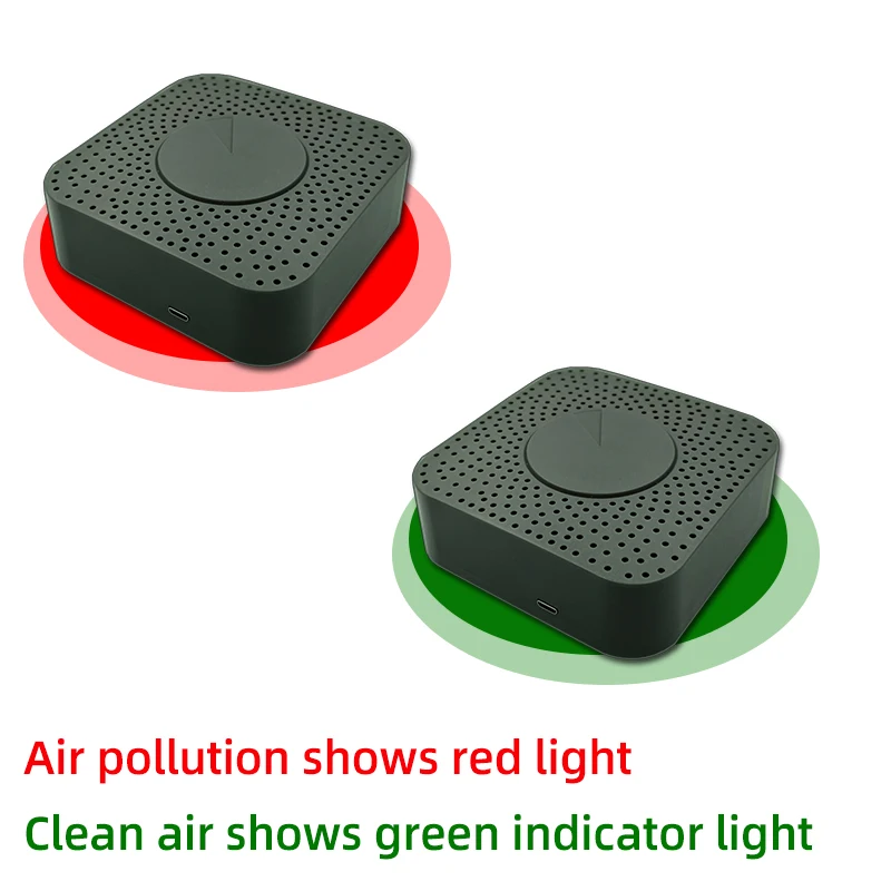 

Formaldehyde Voc Carbon Dioxide Temperature Humidity Sensor 80 Decibels Alarm Remote Control Wifi Smart Air Box Tuya Wireless