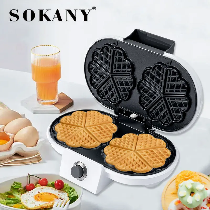 Belgian Waffle Maker with Nonstick Plates,  Adjustable Browning Control and Cool Touch Handles, 1000W