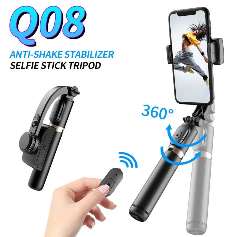 

Anti-shake handheld gimbal Bluetooth hands-free stabilizer with gimbal, foldable selfie stick tripod for Xiaomi iPhone smartphon
