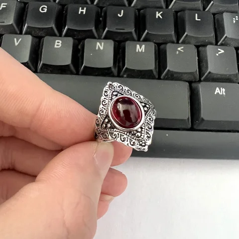 Винтажное викторианское кольцо из искусственной бирюзы