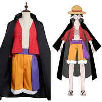 Anime One Piece Monkey D. Luffy Cosplay Costume Outfits Uniform Halloween Carnival Suit