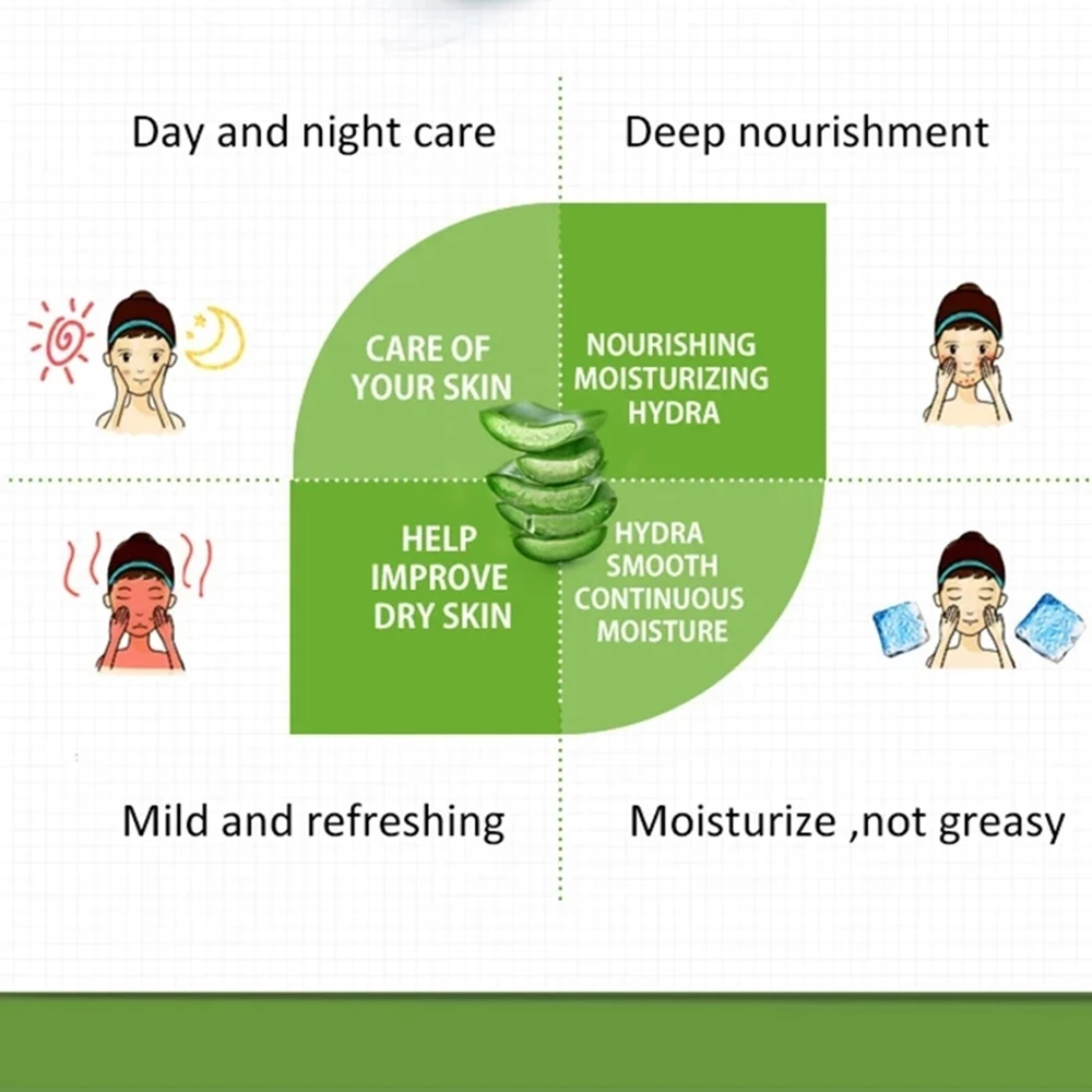 Multi Effect Repair Sunburn Spot Face Moisturizing Aloe Vera Gel Natural Creams Essence Soothing Acne Treatment Skin Care |