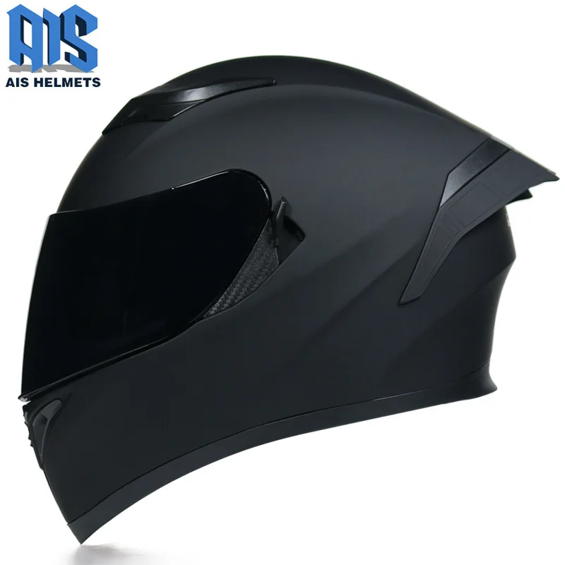 Aishi Men's and Women's Electric Motorcycle Helmet Full Face Covered Personality Cool Summer Knight with Bluet