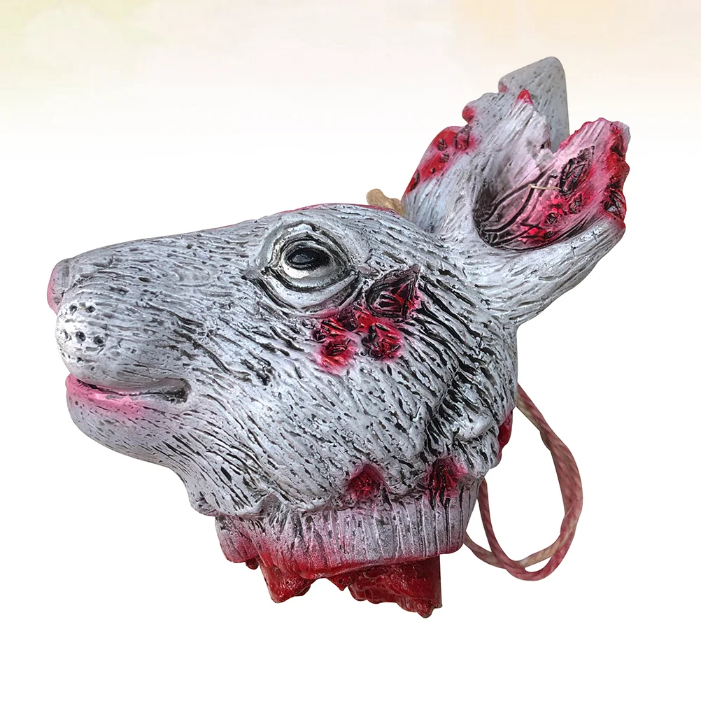 

Animal Head Props Decoration Prop Hanging Rabbit Dead Party Devilmansion Pendant Accessories Haunted Furniture Prank