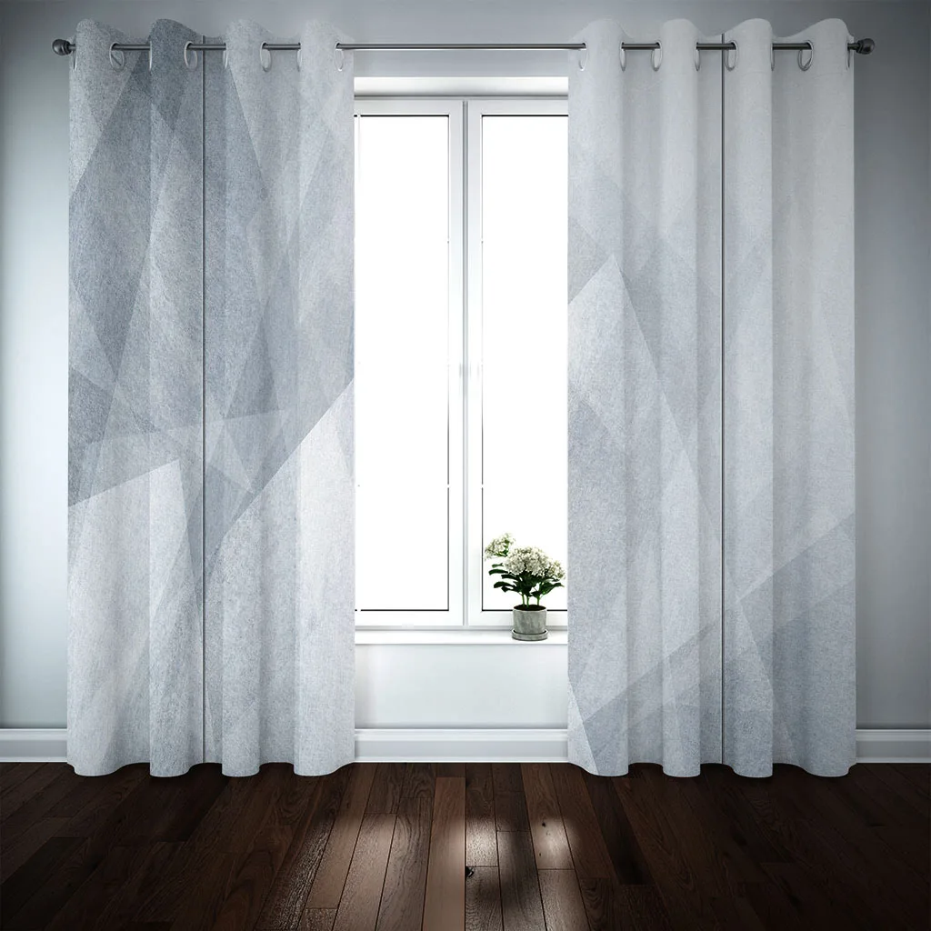Шторы по индивидуальному заказу для спальни абстрактные геометрические серые