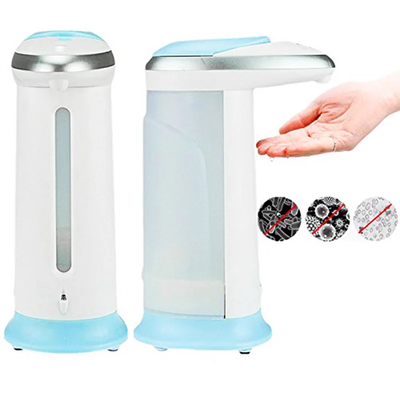 

400ml ABS Electroplated Automatic Liquid Soap Dispenser Smart Sensor Touchless Sanitizer Dispensers for Kitchen Bathroom Office