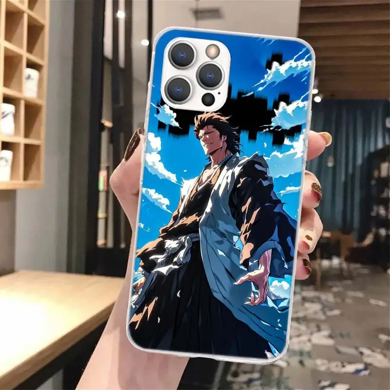 Мягкий чехол для телефона Aizen Sousuke Bleach iPhone 16 15 14 13 12 11 Pro Max X XR XS 7 Plus 8 + SE