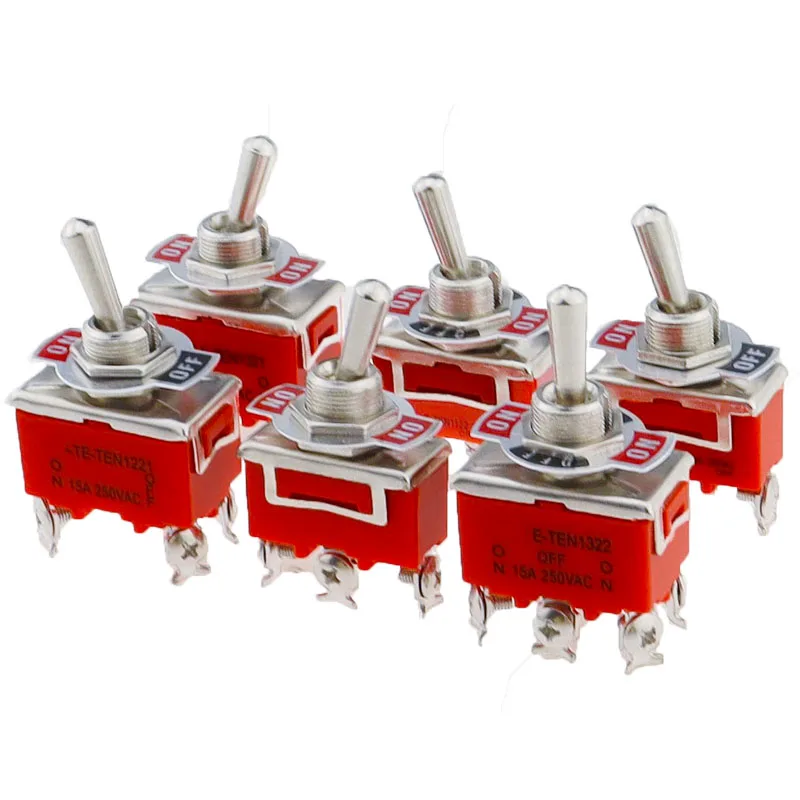 1 шт. переключатель 15 А 250 В 2/3/4/6 контактов 2/3 позиций терминал Вкл/Выкл 1121 1021 1321