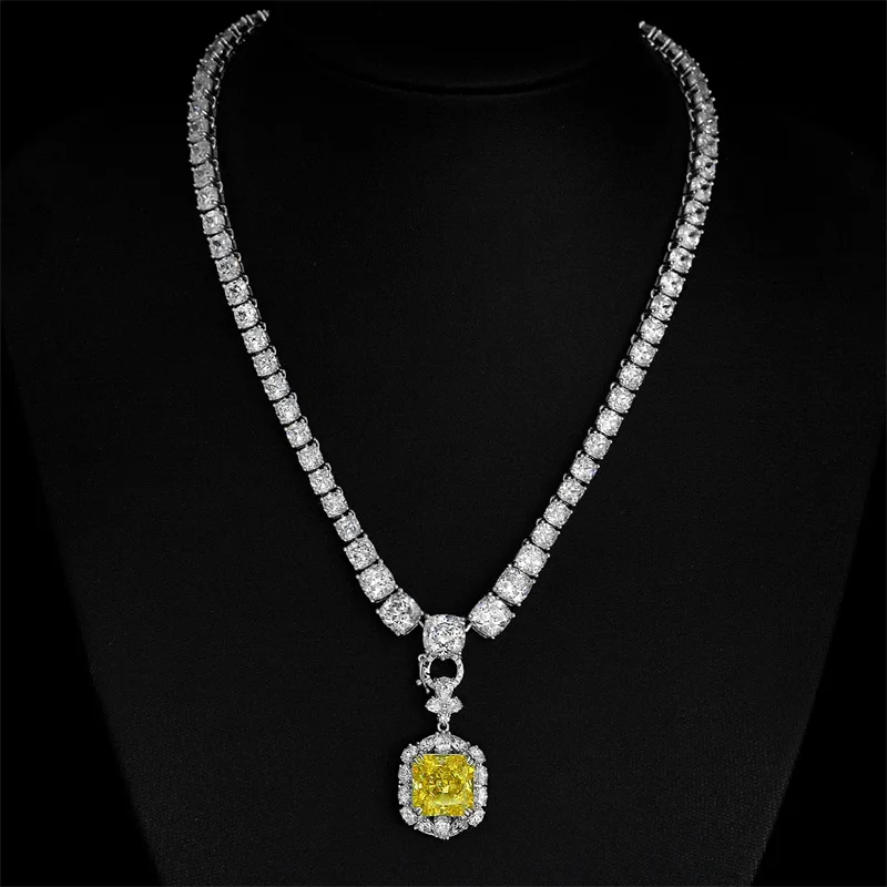 

Вечерние жерелье из серебра 925 пробы с фианитами 3A