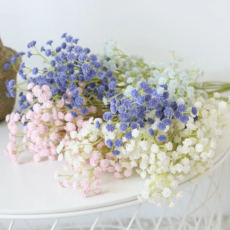 

90Heads 60cm Babies Breath Artificial Flowers Plastic Gypsophila DIY Floral Bouquets Arrangement for Wedding Home Decoration
