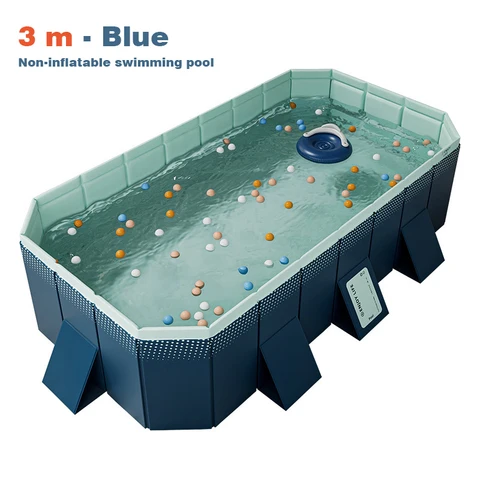 Большой складной бассейн для всей семьи, 1,6-3 м, утолщенный, износостойкий, не надуваемый, для летних водных игр