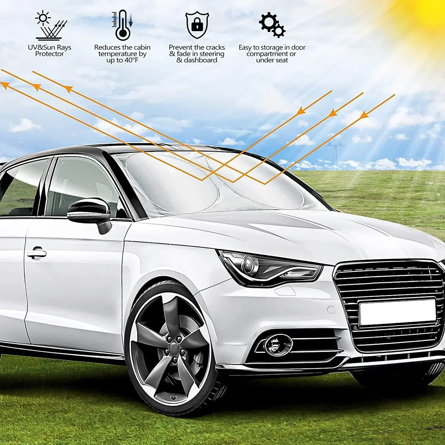 1 шт. AUDI A1 A3 A4 A5 A7 A8 Q3 Q5 Q7 S3 S4 S5 S6 B6 B7 B8 B9 Солнцезащитный козырек на переднее окно