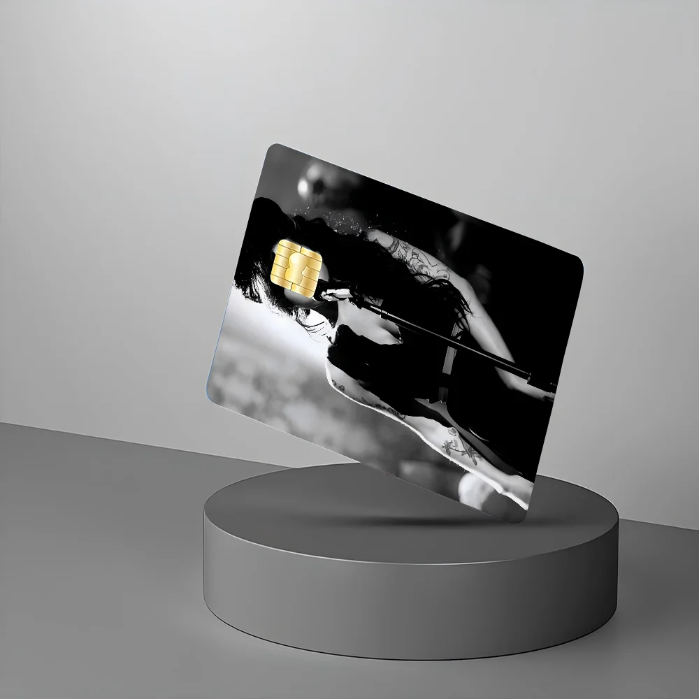 Поп-певица Эми Аниме наклейка пленка кожный чехол для кредитной карты дебетовая