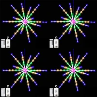 remote 8 modes exploding star firework string light waterproof 112led christmas fairy lights for party wedding garden decoration