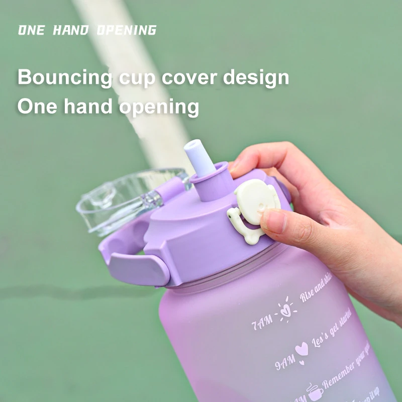 

Gradient Water Cup Sport Water Bottle Anti-drop Outdoor Travel Gym Fitness Jug For Water Juice Tea Leakproof Drinking Bottles