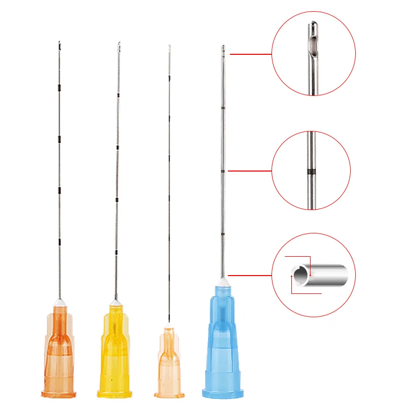 

Flexible Disposable Micro Blunt Cannula Facial Skin Care for Syringe filler injection Hyaluronic 20G 21G 22G 23G 25G 26G 27G 30G