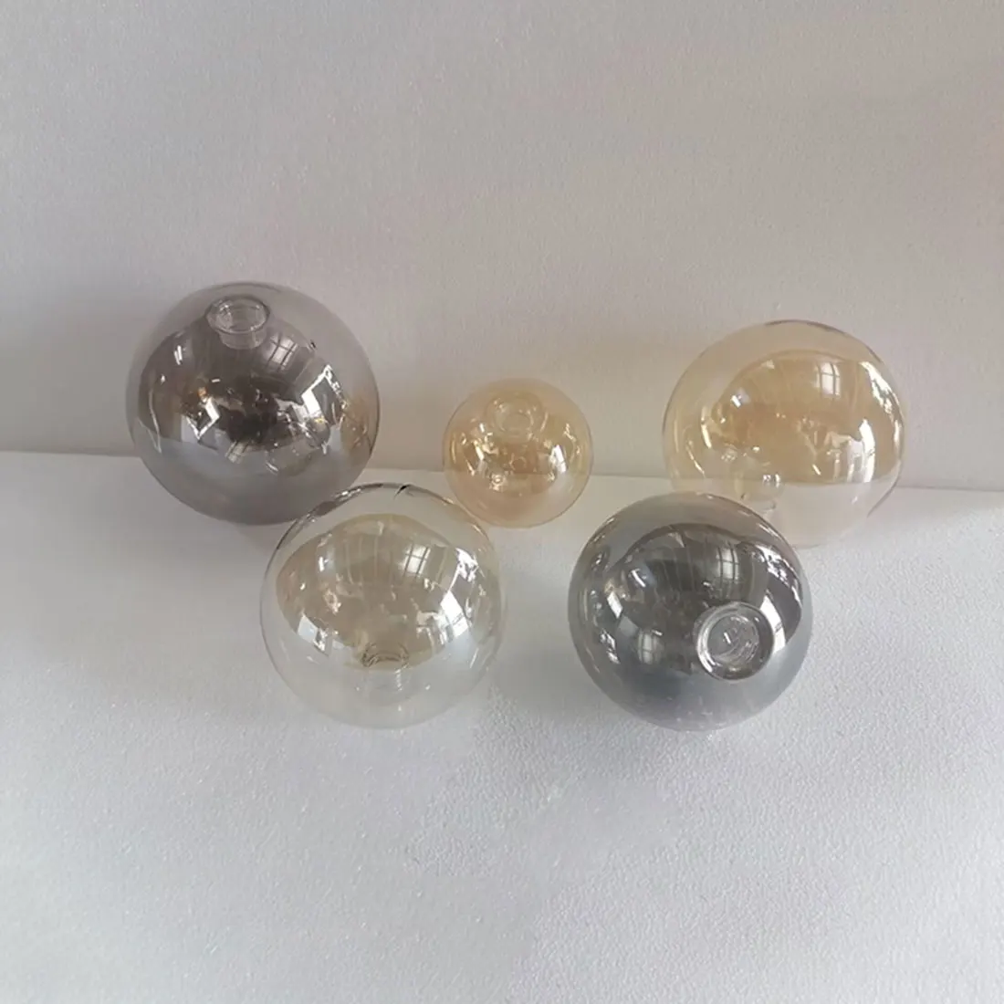 Сменный стеклянный затемнитель для винтовой головки D12cm D15cm G9 Янтарный коньяк