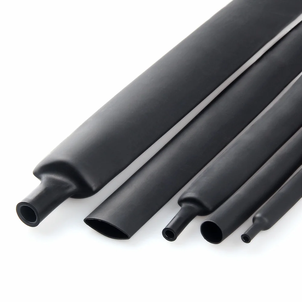 

Термоусадочная трубка черная 1м 3:1 с клеем