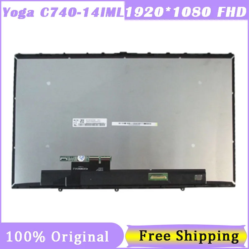 

14" For Lenovo Yoga C740-14 C740-14IML 81TC Touch Screen Digitizer Assembly 5D10S39587 30Pin 1920*1080 FHD With Frame