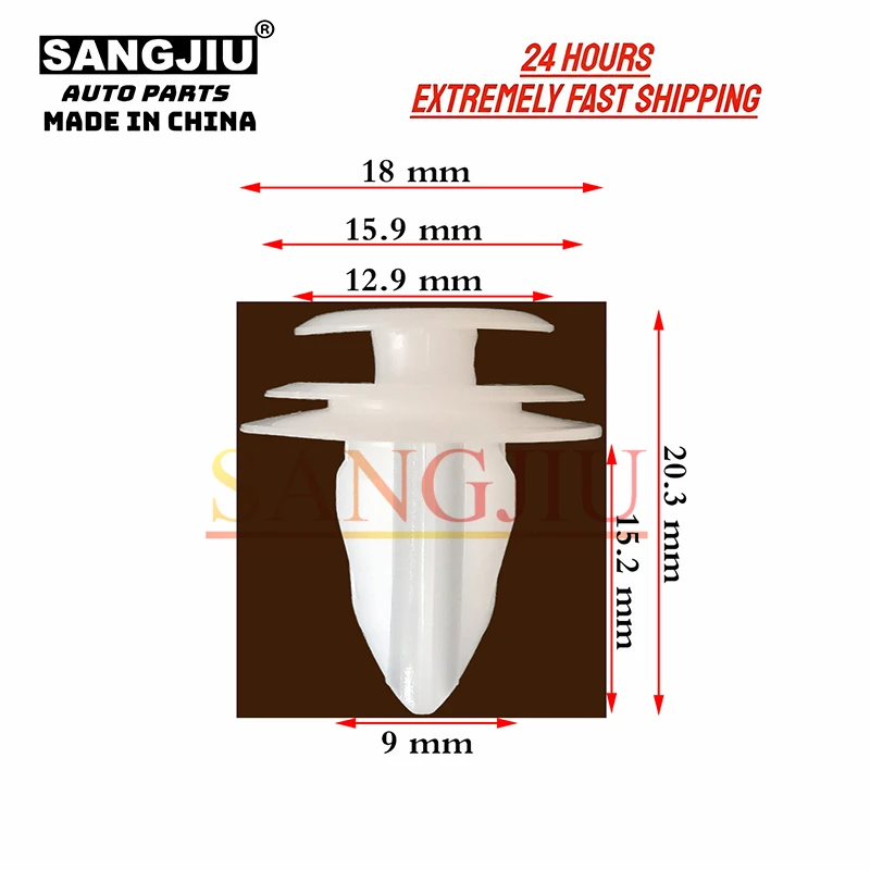 

20 шт. совместимы с Honda CR-V Fit Clarity HR-V Civic Odyssey Insight Accord Ford зажимы для крепления подкладки 91560-S6A-003