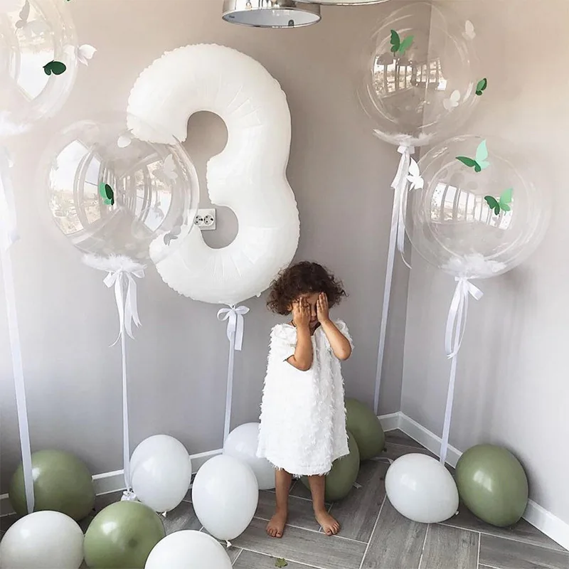 

32 Inch Big Number Balloon Happy Birthday Balloon Rose Gold Foil Balloons Gender Reveal Frozen Birthday Party Decor Baby Shower