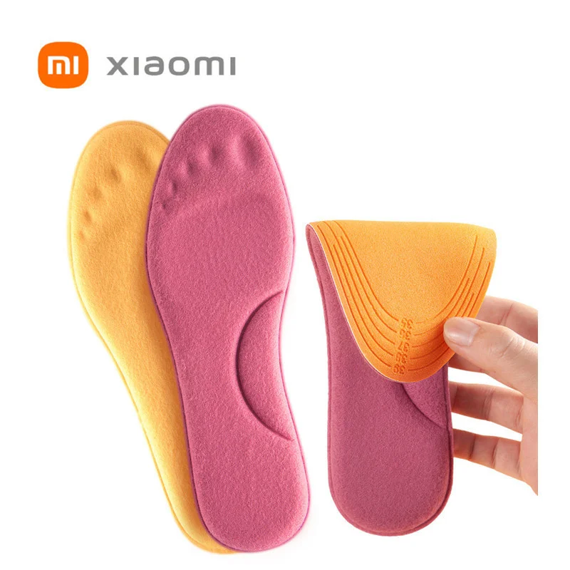 Freetie  Temperature Non Filling Massage Warm Insole Plush Thickened Heating Antibacterial Sweat Absorbing Cotton Insole
