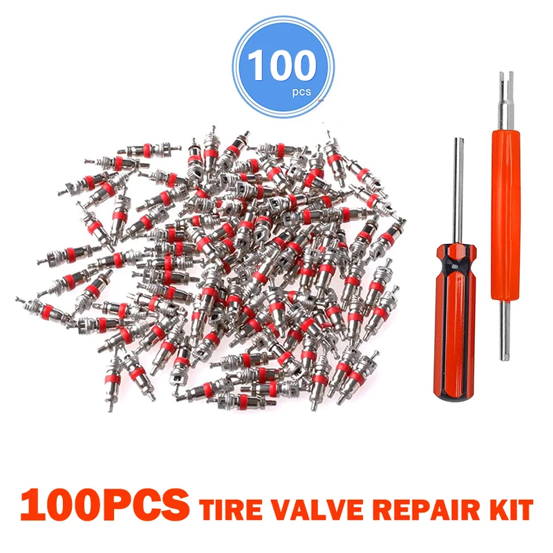 

100PCS Car Truck Alloy Tire Tyre Valve Stem Core Part Replacement Tyre Zinc Alloy Valve Stem Core Part Car Accessories