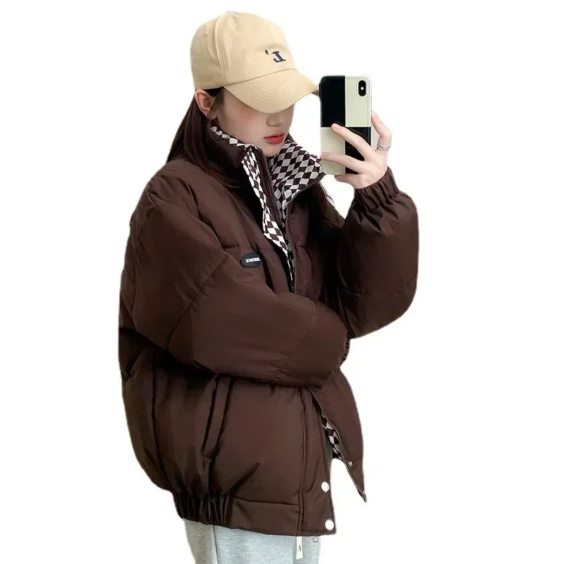 Зимнее женское пальто в британском стиле 2024 новое зимнее хлопковое с