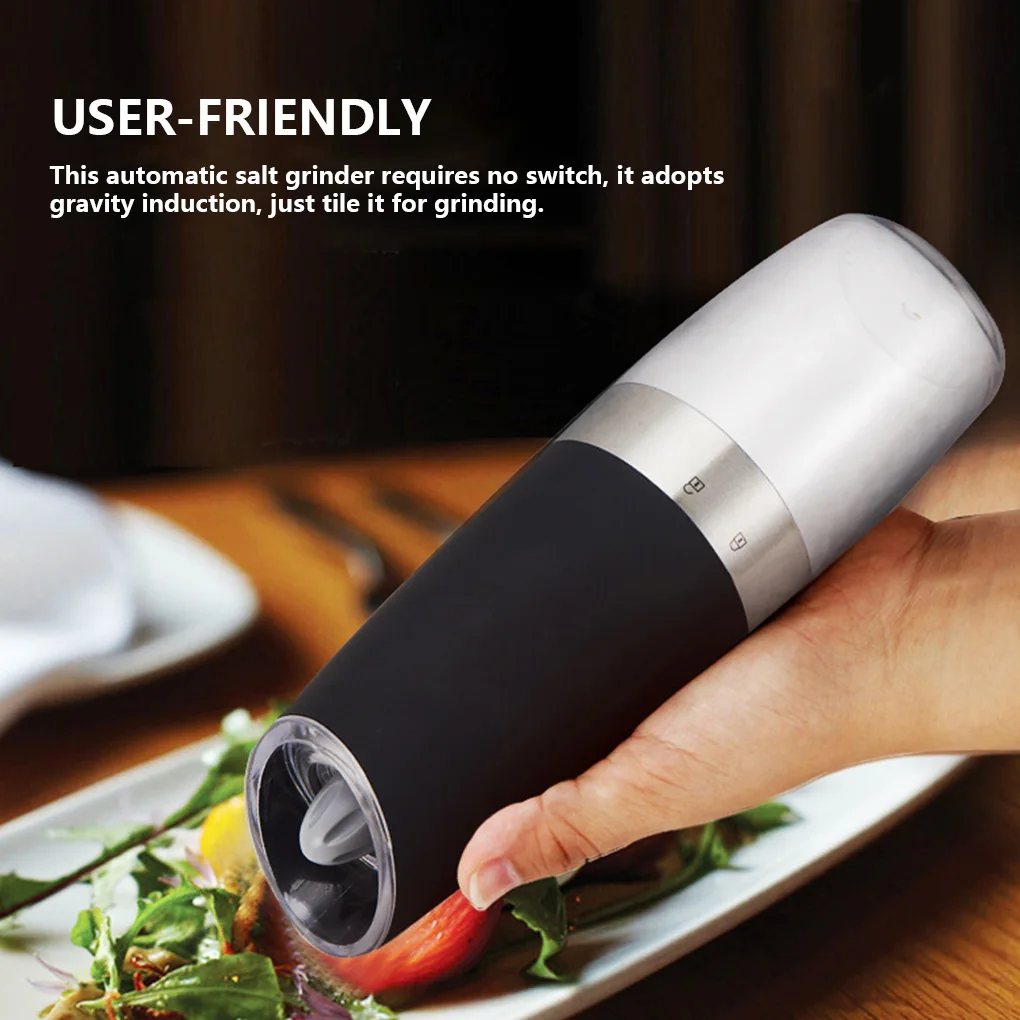 

Автоматическая мельница для соли и перца, Регулируемый Прозрачный измельчитель в бутылках, кухонные принадлежности