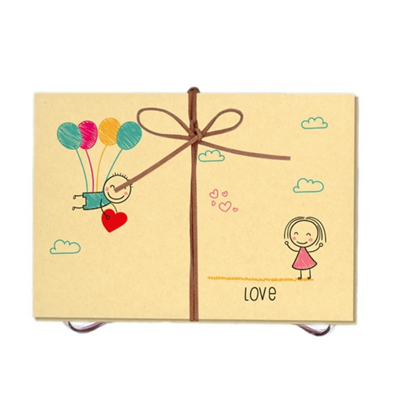 

1 Scrapbook Photo Album Retro Style LOVE Cover Accordion Foldable Photo Album DIY Scrapbook Handmade Creative Crafts